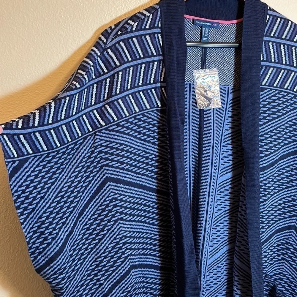 ISAAC Mizrahi Live Cardigan Open Front Sweater Size M/L